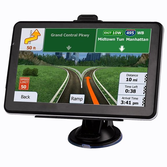 GPS Navigation for Car, Latest 2026 Map 7 inch Touch Screen Car GPS, Voice Turn Direction Guidance, Support Speed and Red Light Warning, Pre-Installed North America Lifetime map Free Update