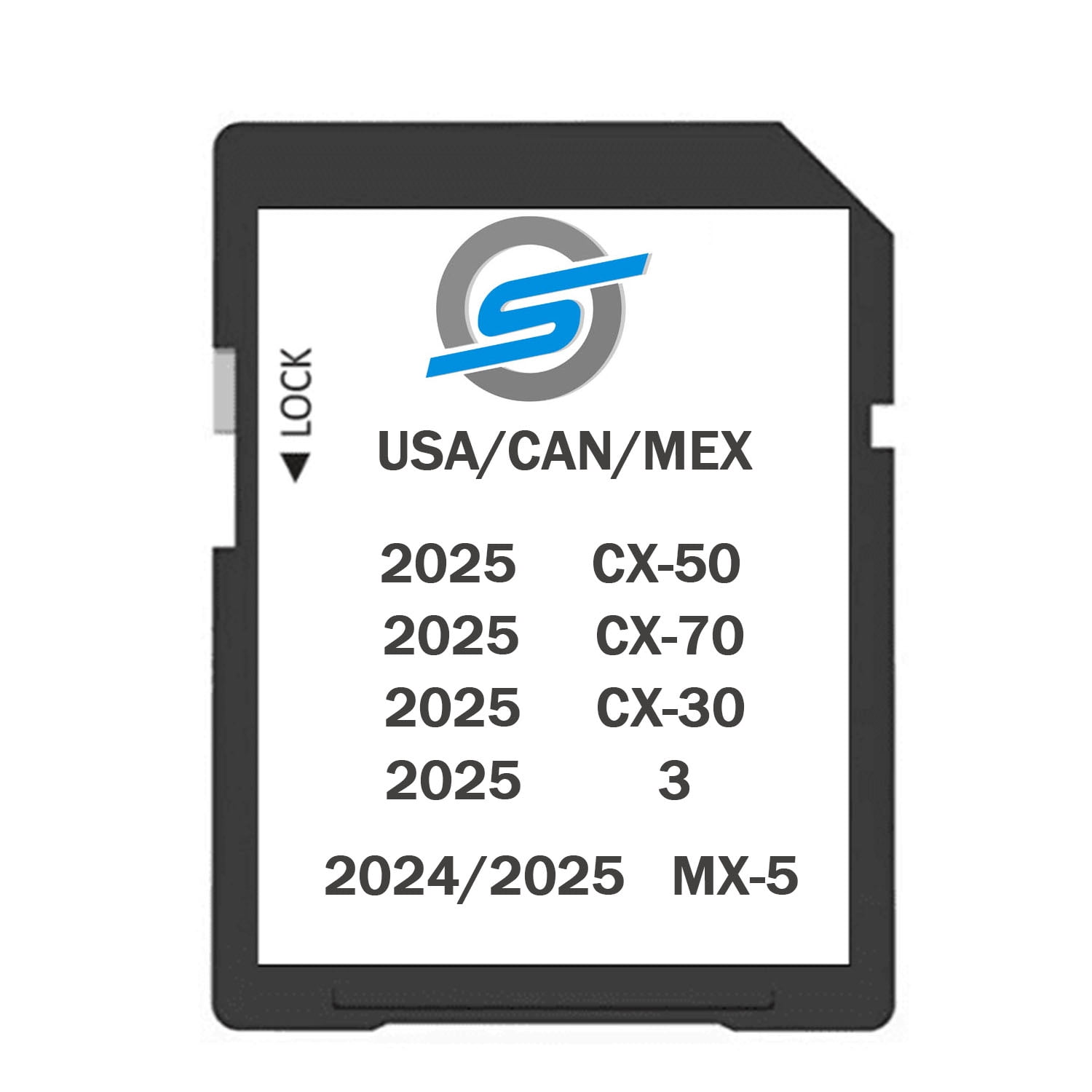 GPS Navigation SD Card 2024 Compatible For Mazd 2025 CX-70 / 2024 MX-5