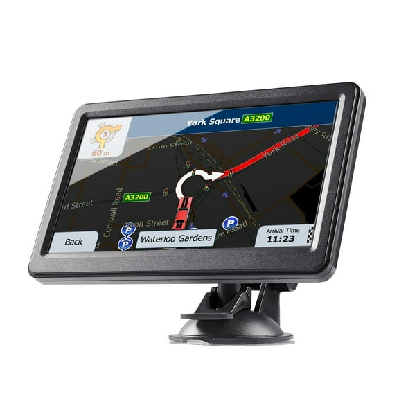 GPS Navigator for Car 7 Inch Touch Screen 16GB GPS Navigation System with Preloaded Maps, Multi-Language Voice Guidance, Overspeed Alerts, Lane Assist, FM Transmission & Expandable Storage