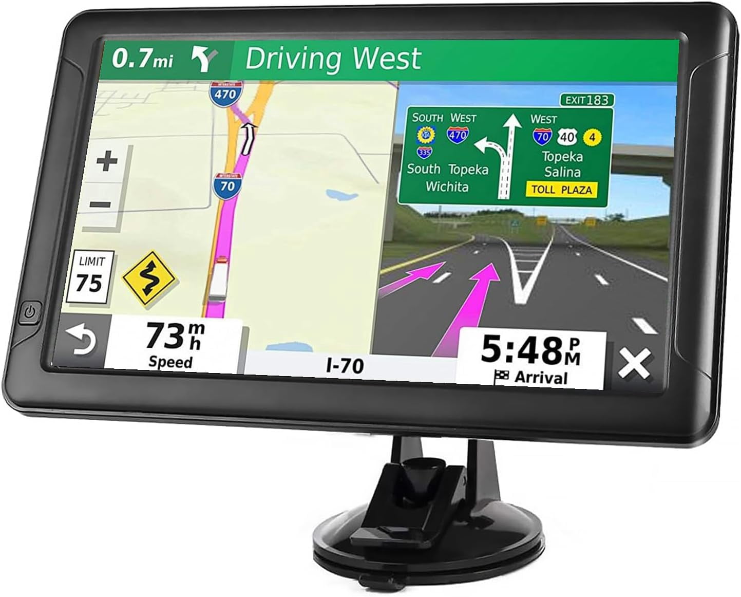 GPS Navigator for Car, Latest 2025 Map, Truck GPS 9 inch Touch Screen ...
