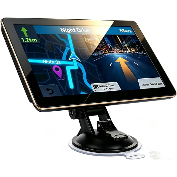 GPS Navigator for Car Truck RV - 7'' HD Touchscreen Navigation System, Latest 2026 Maps Free Lifetime Updates, Speed & Red Light Warning, Turn-by-Turn Voice Guidance for All Cars