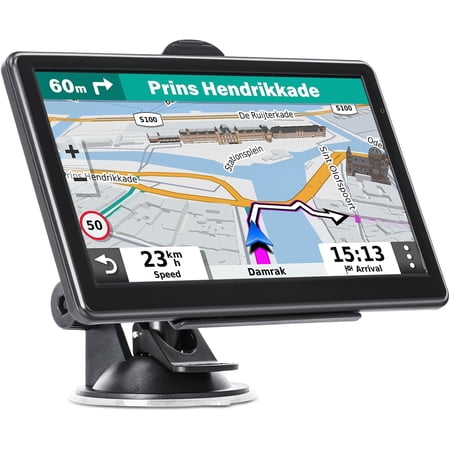 GPS Navigator for Car Truck RV, 7" Touchscreen GPS Navigation System, 2026 Map with Voice Guidance, Speed Alert, Red Light Warning, Custom Truck Routing, Free Lifetime Updates