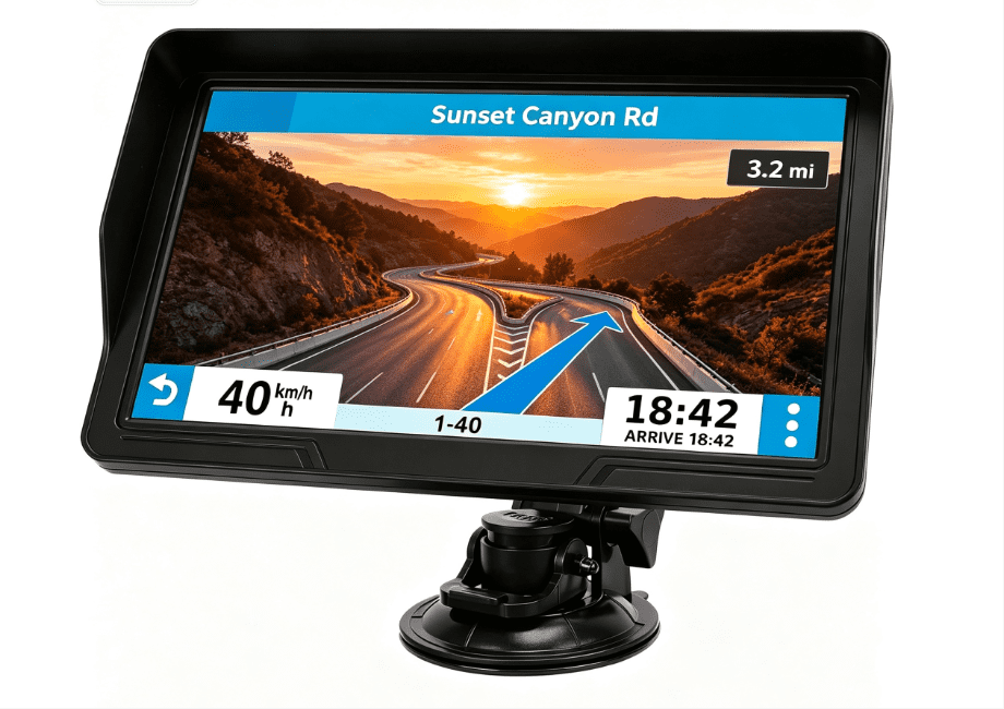 Vehicle Navigation Map GPS Navigator for Car Truck RV, 9-Inch HD Touchscreen GPS for Car with ...
