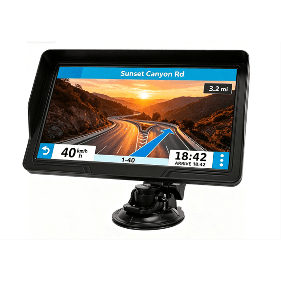 GPS Navigator for Car Truck RV, 9-Inch HD Touchscreen GPS for Car with 2026 Maps Free Lifetime Updates, Voice Turn-by-Turn Guidance, Custom Truck Routing, Speed & Red Light Camera Alerts