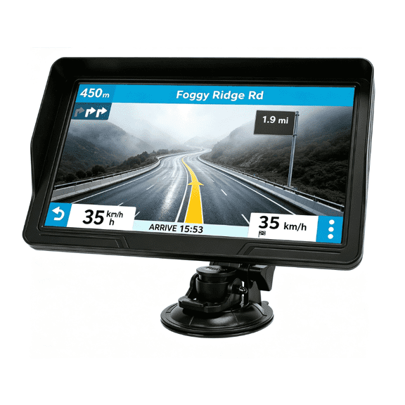 GPS Navigator for Car Truck RV, 9-Inch HD Touchscreen GPS for Car with 2026 Maps Free Lifetime Updates, Voice Turn-by-Turn Guidance, Custom Truck Routing, Speed & Red Light Camera Alerts