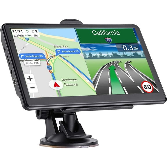 GPS Navigator for Truck RV Car, 7 Inch High-Definition Touch Screen, 2026 Map, Support Voice Turn Direction Guidance, Speed and Red Light Warning, Custom Truck Routing