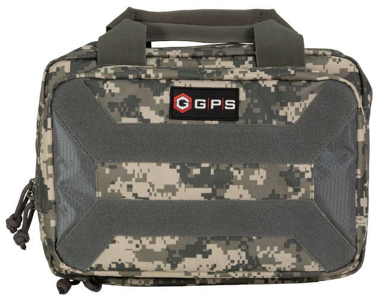 GPS Outdoors GPSPC15ACU 13x9x5.5" 600D Polyester Black Lockable Pistol Case
