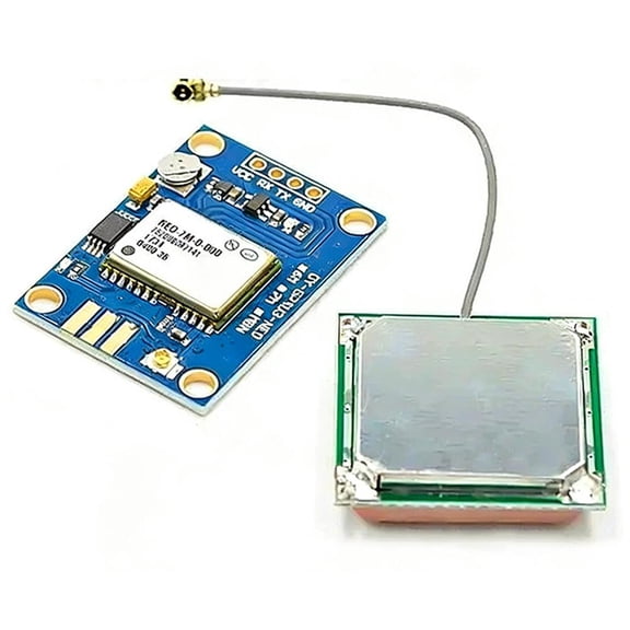GPS Receiver Module, 3V-5V Power with External Antenna, for Precise Location Tracking in DIY Electronics