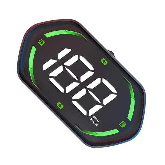 GPS Speedometer with Over Speed Warning Display Universal Car Head-Up Display, GPS Speedometer With MPH/KMH Switch, Overspeed Alarm, Auto Brightness Adjustment, Plug and Play for All Vehicles