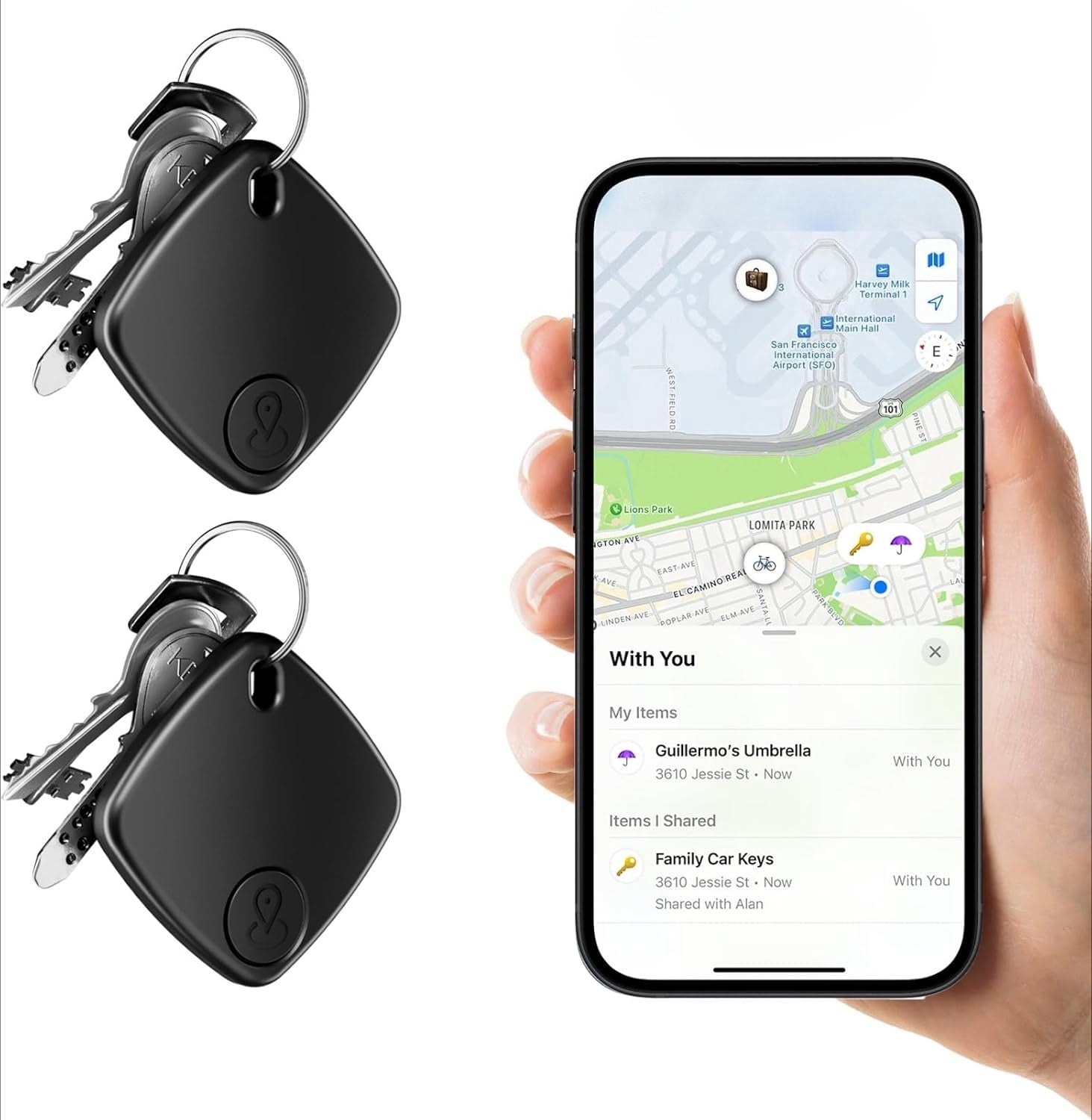 GPS Tracker, Bluetooth Smart Tracker Tag for Android and IOS, for Keys ...