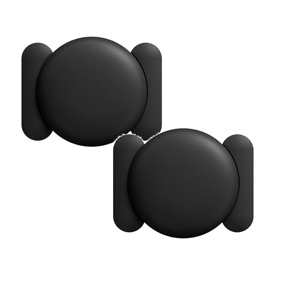 GPS Tracker Case with Mount, Waterproof Protective Cover for Car Keys & Items, Anti-Loss Tracking Accessory, Durable Locator Shell (2pcs Black)