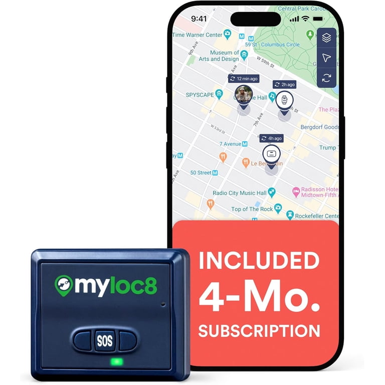GPS Tracker by Myloc8 – Universal GPS Locator for Vehicles, Kids