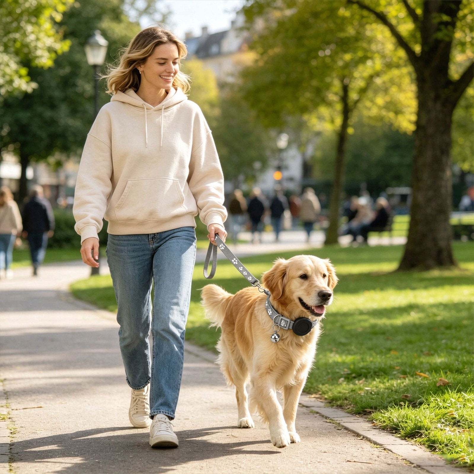 GPS Tracker for Pets with App Location View and Round Collar Tag for ...