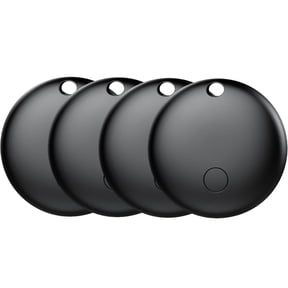 Air Tracker Tag (Android Only), Global Bluetooth Tracking Device, Item Finder and Key Locator, Works with Google Find Hub, Smart Tag for Vehicle/Luggage/Wallet, No Monthly Fees Black 4 Pack