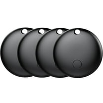 Air Tracker Tag (Android Only), Bluetooth Tracking Device, Item Finder and Key Locator, Works with Google Find Hub, Smart Tag for Vehicle/Luggage/Wallet, No Monthly Fees Black 4 Pack