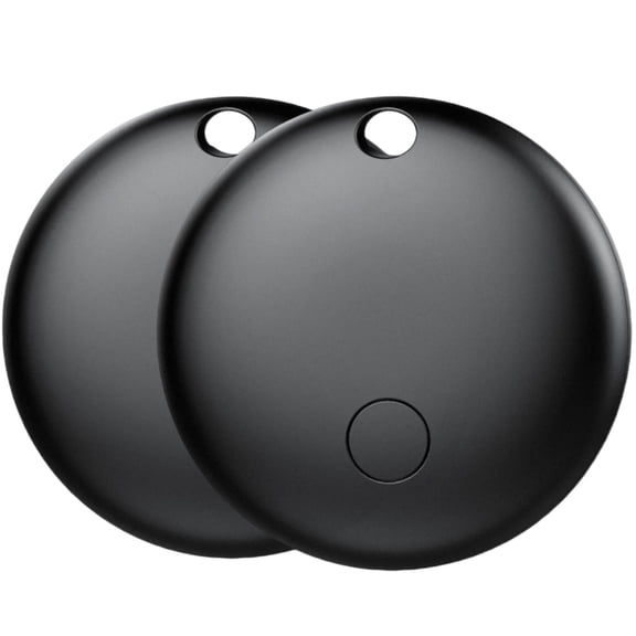 Air Tracker Tag (Android Only), Bluetooth Tracking Device, Item Finder Key Locator, Works with Google Find Hub, Smart Tag for Vehicle/Luggage/Wallet, No Monthly Fees Black 2 Pack