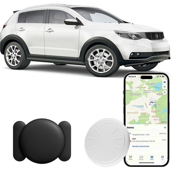 GPS Tracker for Vehicles, 1PCS Tracker Device for Vehicles Work with Find My (iOS Only), Tracking Devices for Cars Hidden with Magnetic Case, No Monthly Fee GPS Trackers, Waterproof Car Tracker