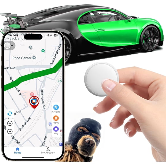 GPS Tracker for Vehicles and Cars,Magnetic GPS Tracker for Car,Real-Time Location ng Device,No Subscription,No Monthly Fee,Waterproof Tracker for Kids, Pets and Dogs(Android & iOS)