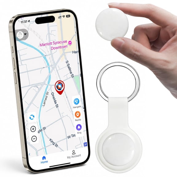 GPS Tracker for Vehicles and Cars, Real-Time Location Tracking Device, No SIM Card No Subscription, No Monthly Fee, Long Standby Waterproof Tracker for Pets, Dogs & Valuables (Android & iOS)