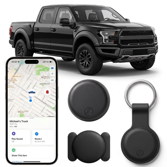 GPS Tracker for Vehicles, Hidden Car Tracker Device, Real-Time GPS Tracking for Kids, Car, Pets, No Monthly Fee, Works with Apple Find My, Vehicle Locator, No SIM Required