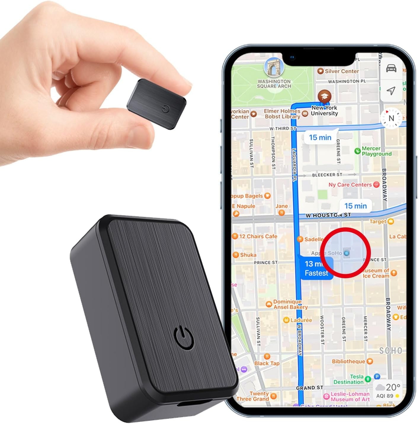 GPS Tracker for Vehicles - Real-Time GPS Tracker, No Monthly Fee, Full USA Coverage, Hidden Car Locator Tracking Device for Vehicles, Kids, Elderly, and Assets,2024 New Model