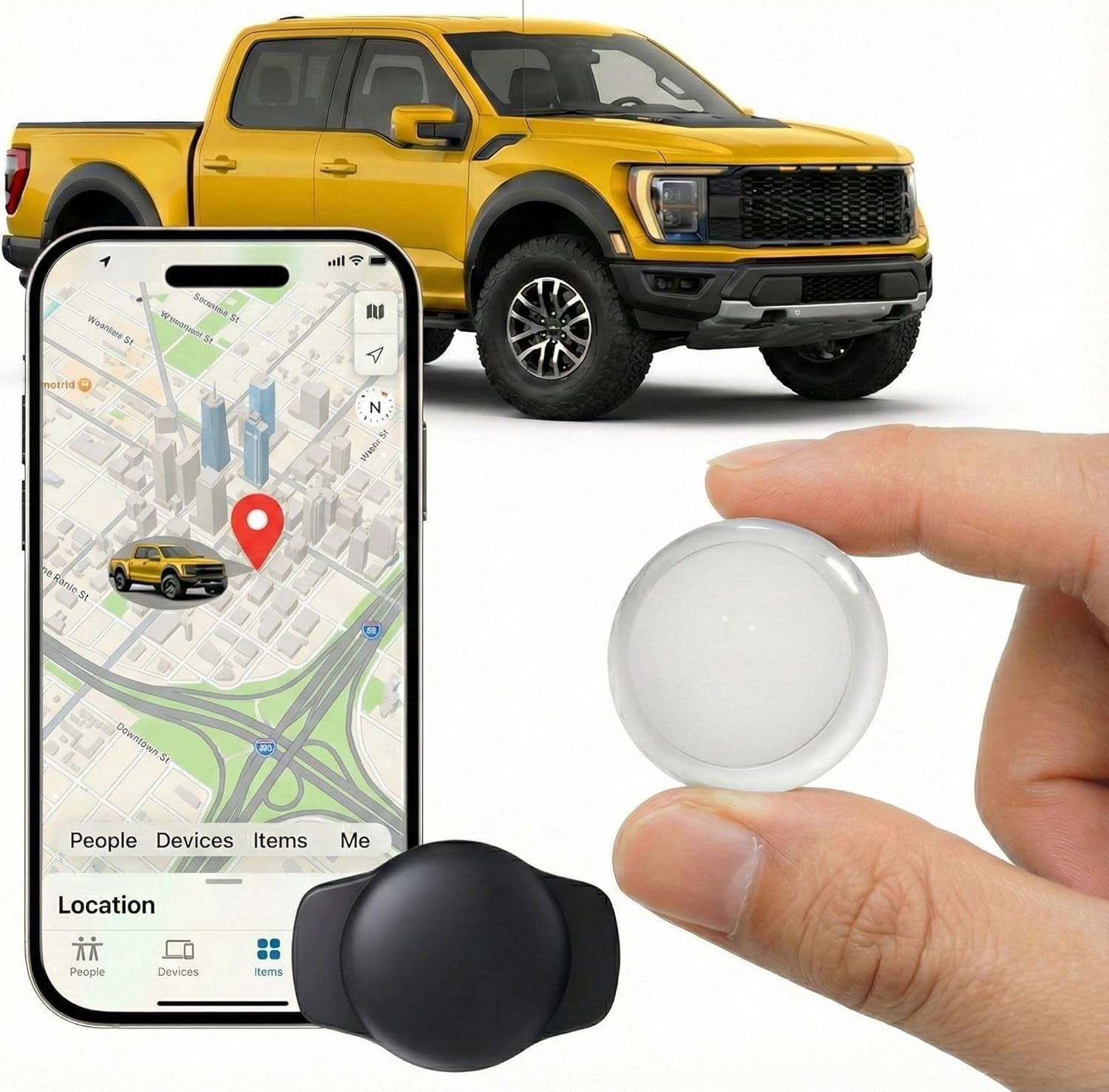 GPS Tracker for Vehicles Works with Find My (iOS Only)MFi Certified ...