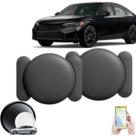 GPS Tracker with Magnetic Case, 2 Pack Real Time Location Tracker for Vehicles Cars, Smart GPS Tracker for Luggage and Assets (Black)