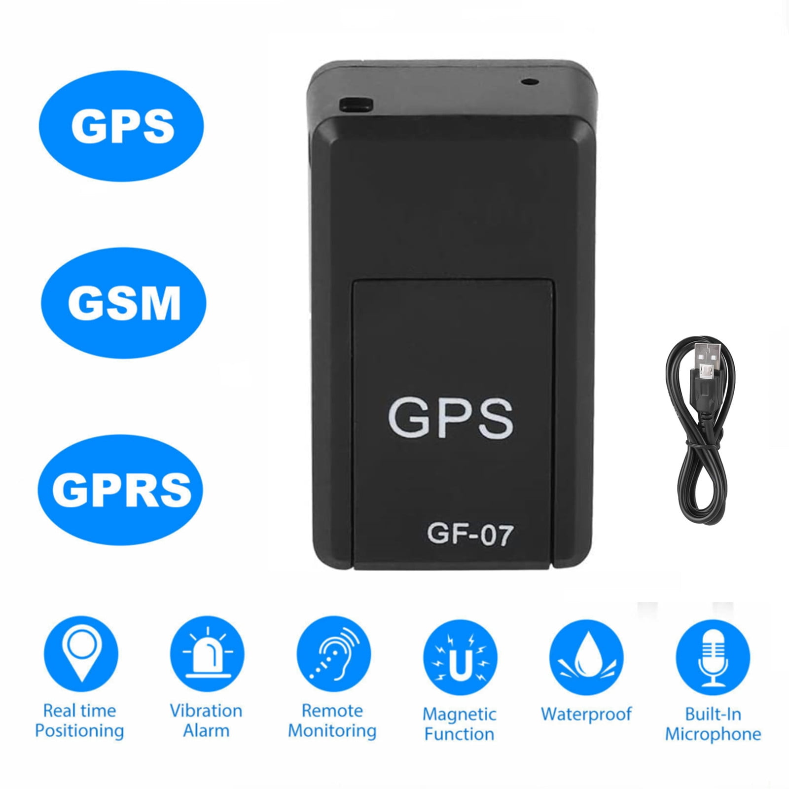 GOODLY Mini GPS Tracker Magnetic Portable No Monthly Fee Real Time Tracking  Device for Vehicle Asset Fleet Elderly Kids Car Anti-lost Device 