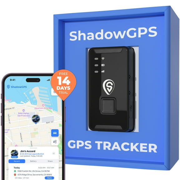 GPS Tracker with Real-Time Location, Motion Alerts, Geofencing, Rechargeable Battery & 1-Year Trip History