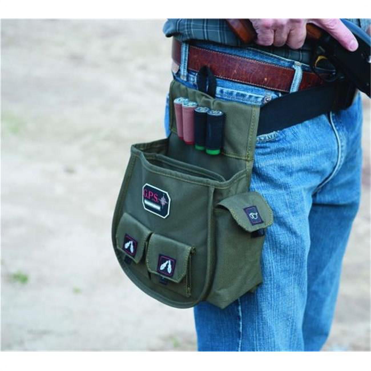 GPS Wild About Hunting Adjustable Deluxe Shell Pouch Olive