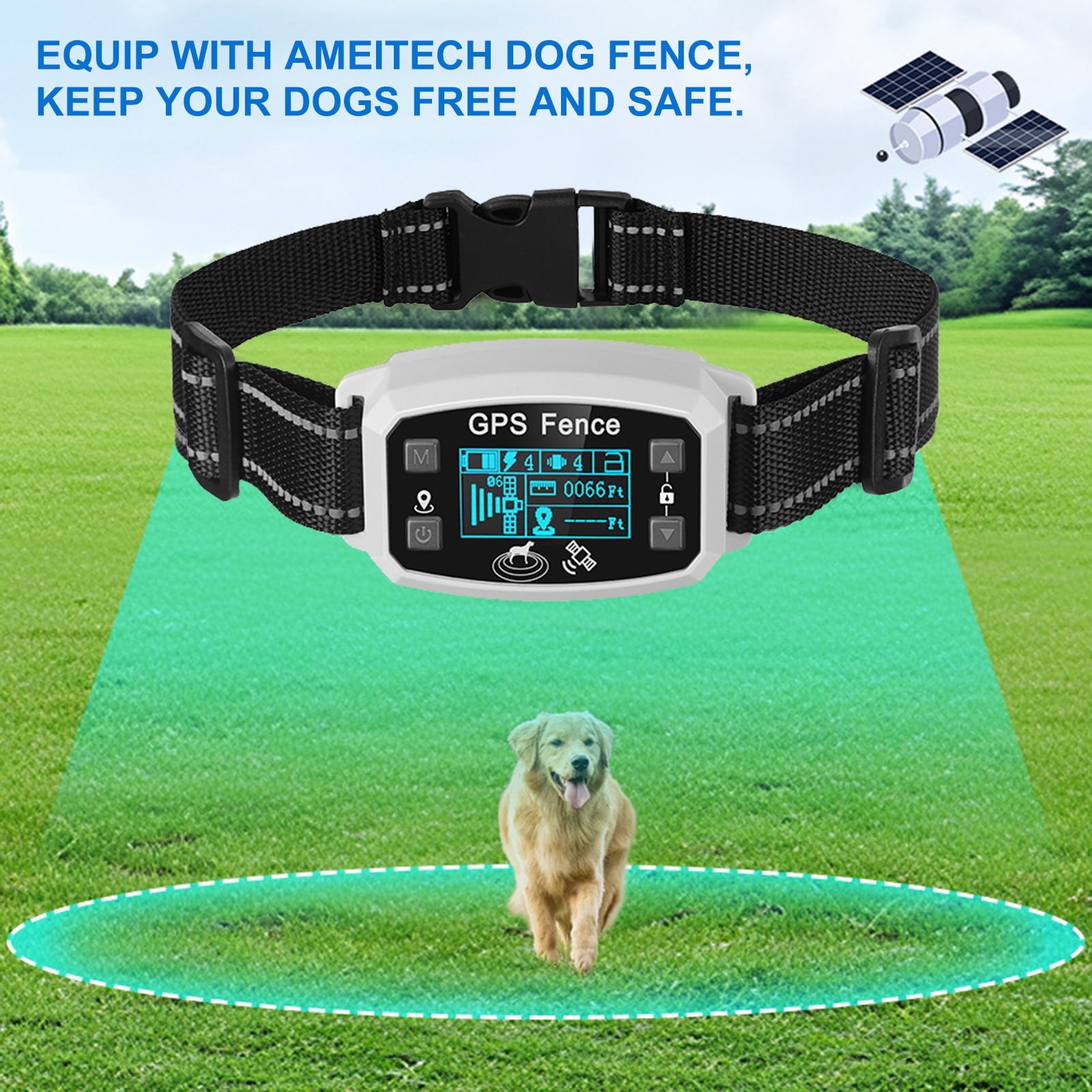 Electric Fence Gps Dog Fence System INVIROX GPS Dog Wireless Fence