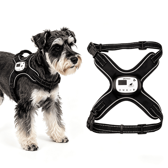 GPS Wireless Dog Fence Electric Adjustable Dog Vest Fence with 3 Training Modes Rechargeable Pet Fence System with Reflective Strip for Outdoors/indoor