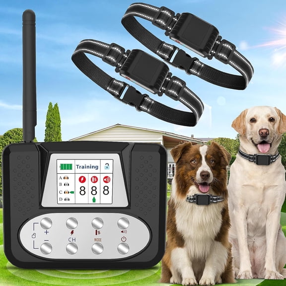 GPS Wireless Dog Fence, Electric Fence for Dogs, Electric Dog Fence with 3 Warning Strength, Range 49-6561ft, IP67 Waterproof, Rechargeable Pet Containment System for Outdoor Use Only