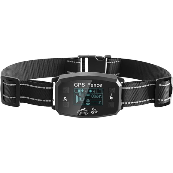 GPS Wireless Dog Fence, Range up to 6561 ft,Electric Collar with 3 Warning Modes, for Outdoor Use Waterproof& Rechargeable Pet Containment System for Most of Dogs (Black)