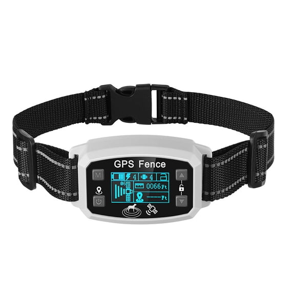 GPS Wireless Dog Fence, Range up to 6561 ft,Electric Collar with 3 Warning Modes, for Outdoor Use Waterproof& Rechargeable Pet Containment System for Most of Dogs(White)