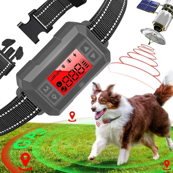 GPS Wireless Dog Fence System โ CICPAP 33โ999 Yards Rechargeable Electric Dog Boundary Collar, Smart Perimeter Containment System for Medium & Large Dogs, Waterproof for Outdoor Use