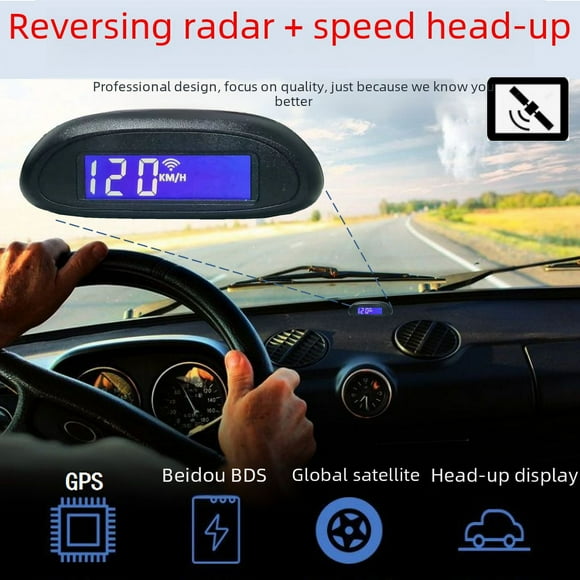 GPS, reversing radar, speed HUD head-up cisplay, adjustable sensitivity, ant-false alarm-White