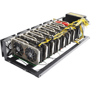 GPU MINING - 8 بطاقة Crypto Mining Rig - Ethereum - تعدين العملات - آلة التعدين الإطار باستثناء GPU