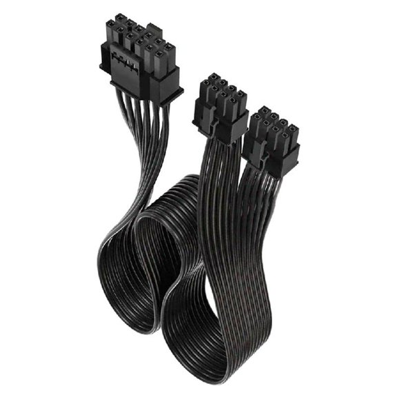 GPU Power Supply Cable 16PIN 12+4 Two 8pin Input 16AWG High Current Wire For PC Builds