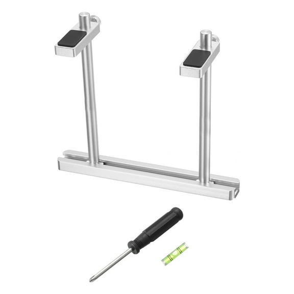 GPU Support Bracket, Fan Mount Graphics Card Stand Dual Brace 10-120mm Adjustable, Aluminum Silver