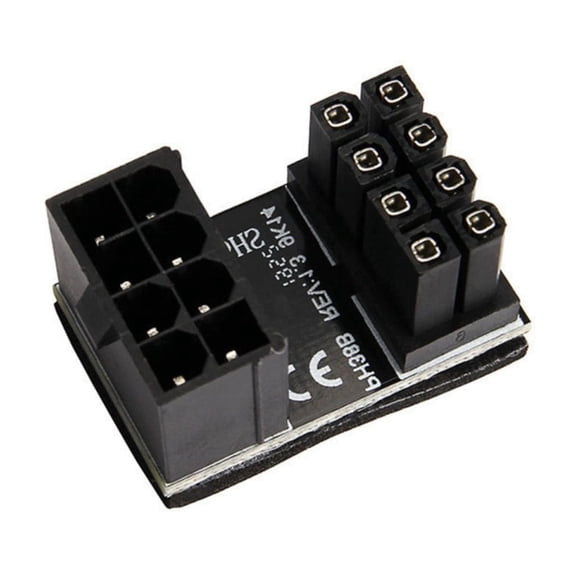 GPU VGA PCIe 8 Pin UTurn 180 Degree Angle Connector Power Adapter Board