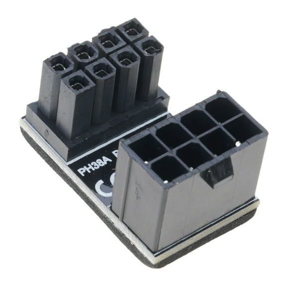 GPU VGA PCIe 8Pin Power Adapter GPU PCIe 8Pin 180 Degree U Turn Power Adapter Board For Desktop Graphics Cards Connector