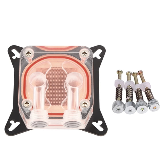 GPU Water Cooling Block, Large Contact Area, Quick Heat Dissipation, G1/4" Connector, PC Compatible