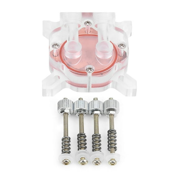 GPU Water Cooling Block, Red Copper  POM, G1/4 Thread, No Channels, Fast Heat Dissipation