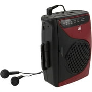 GPX CAS337B Cassette Player with AM/FM Radio, Built-in Microphone, and Stereo Earbuds Included