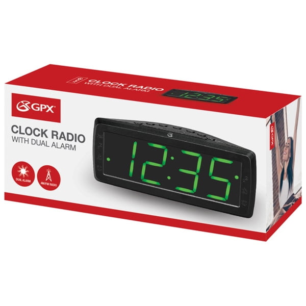 GPX Digital AM/FM Clock Radio C353B - Walmart Business Supplies