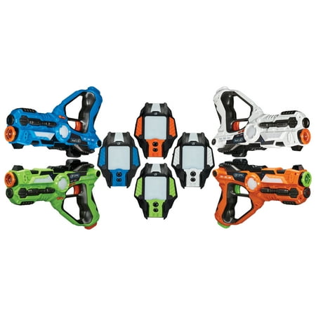 GPX Laser Tag Set of 4 Blasters and 4 Vests