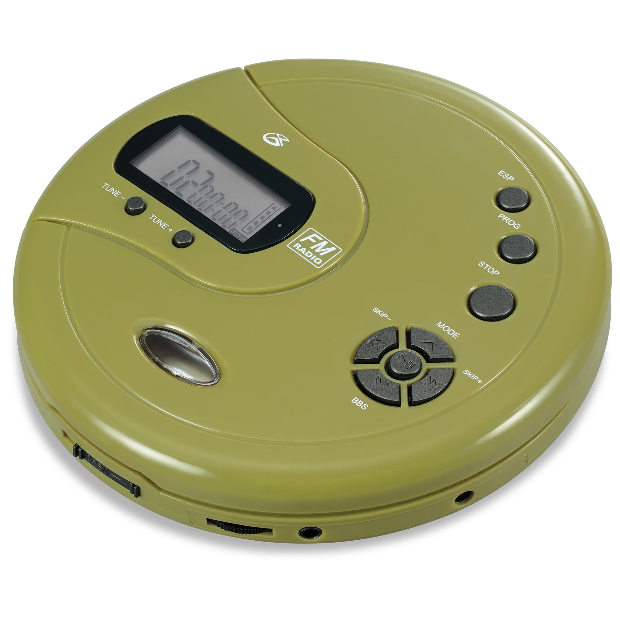 GPX LCD Display CD Player Portable stereo earbuds Green Olive, PC332GO GPX LCD Display CD Player Portable stereo earbuds Green Olive, PC332GO