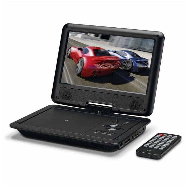 GPX 9-Inch Portable DVD Player with Swivel Screen, PD901B, Black