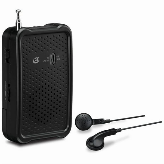 GPX Portable AM/FM Radio, Black, R055B